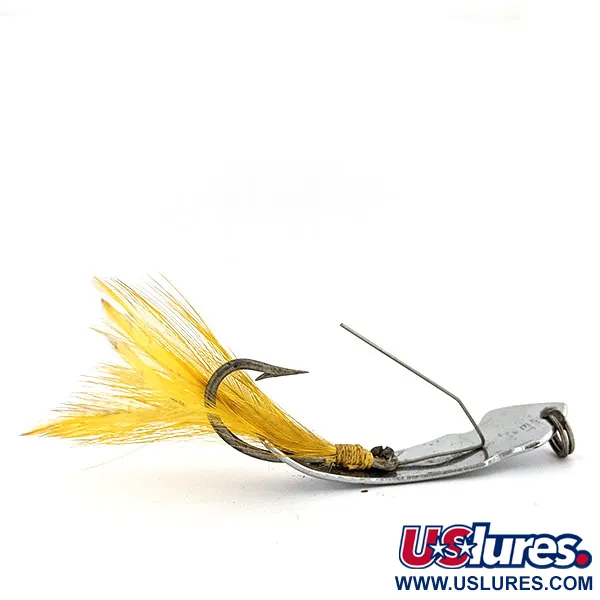 Vintage   ​Błystka antyzaczepowa Tony Accetta Pet Spoon 14, 1/4oz Nickel / Yellow fishing spoon #13783