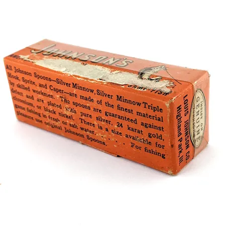 Weedless Johnson Silver Minnow , 2/5oz Silver fishing spoon #13787