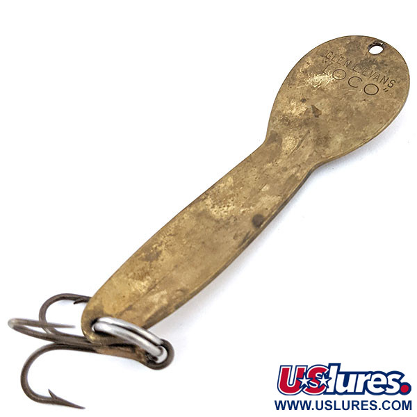 Vintage   Glen Evans Loco 4, 3/4oz Brass fishing spoon #13794