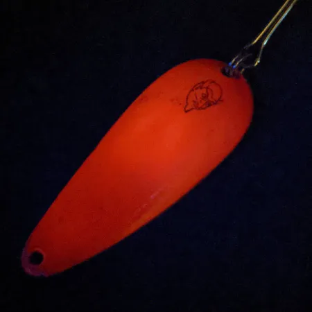 Vintage Eppinger Dardevle Imp UV, 2/5oz Fluorescent Pink / Nickel fishing spoon #13798