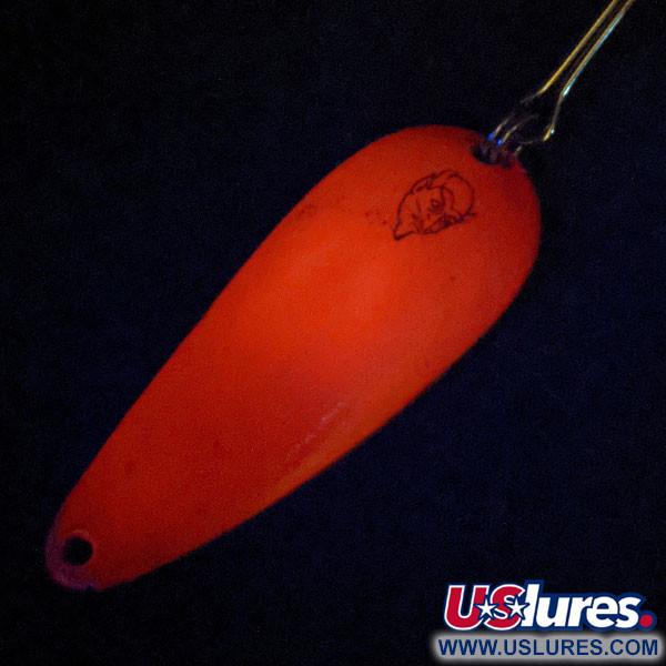 Vintage  Eppinger Dardevle Imp UV, 2/5oz Fluorescent Pink / Nickel fishing spoon #13798