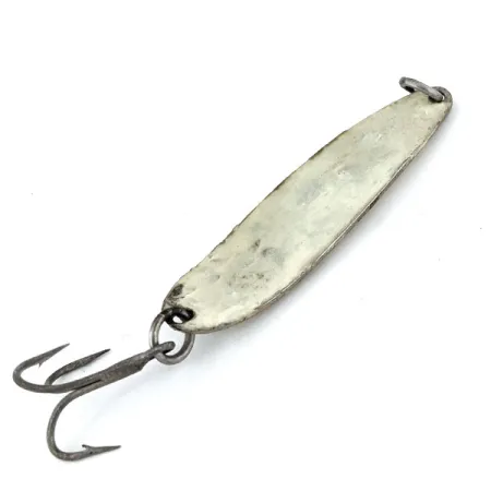 Vintage Luhr Jensen Krocodile #4 Glow, 1/2oz White / Green Glow in Dark fishing spoon #13816