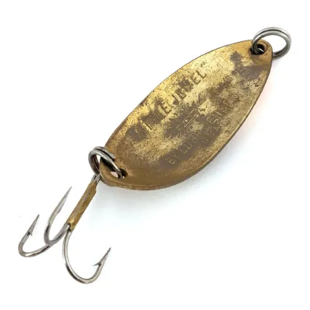 Vintage Luhr Jensen Little Jewel UV, 1/2oz Brass fishing spoon #13819