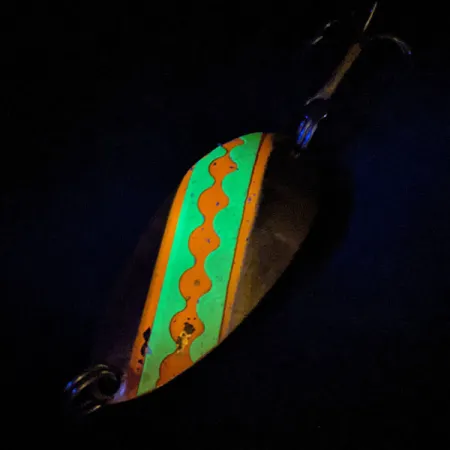 Vintage Luhr Jensen Little Jewel UV, 1/2oz Brass fishing spoon #13819