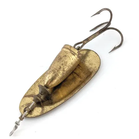 Vintage Blue Fox Super Vibrax 5, 1/2oz Bronze (Brass) spinning lure #13836