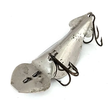 Vintage Atlantic Lures Deep Lure, 1/3oz Nickel / Red Eyes fishing spoon #13841