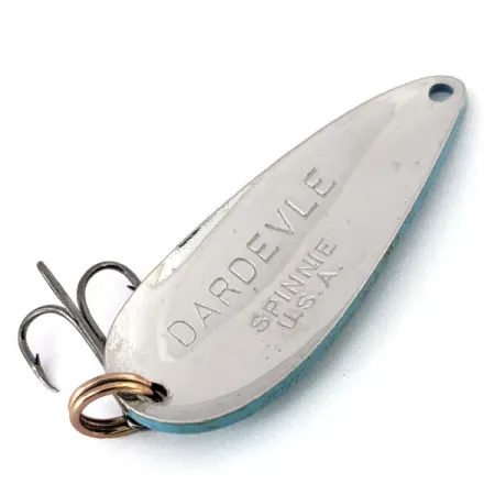 Vintage Eppinger Dardevle Spinnie, 1/3oz Blue / Nickel fishing spoon #13844