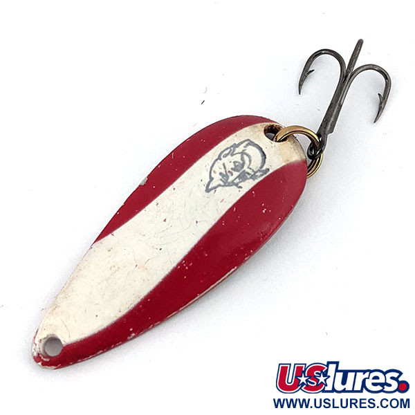 Vintage  Eppinger Dardevle Spinnie, 1/3oz Red / White / Nickel fishing spoon #13845
