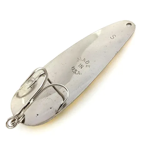 Vintage Worth Chippewa Steel Spoon , 3/4oz Yellow / Black / Nickel fishing spoon #13851