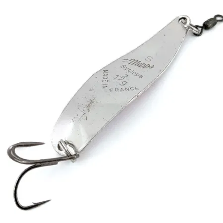 Vintage Mepps Syclops 2, 3/5oz Silver fishing spoon #13883
