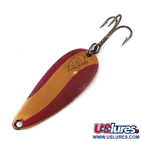 Vintage  Eppinger Dardevle Spinnie, 1/3oz Red / Bronze (Brass) fishing spoon #13885