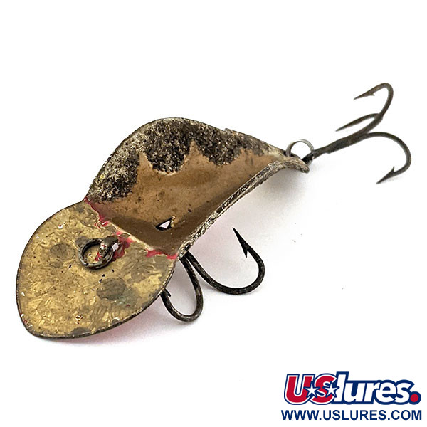 Vintage Buck Perry spoonplug, 1/3oz Brass fishing spoon #13900