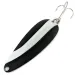 Vintage   Worth Chippewa Steel Spoon , 1/2oz Black / White / Nickel fishing spoon #13904