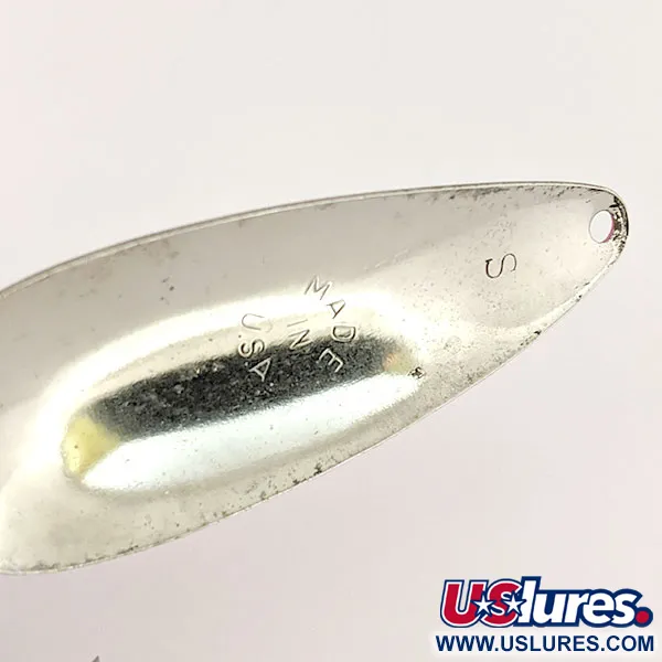 Vintage Worth Chippewa Steel Spoon UV, 1/2oz Pink / White / Nickel fishing spoon #13905