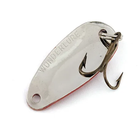 Vintage Acme Wonderlure, 3/16oz Red / White / Nickel fishing spoon #13907
