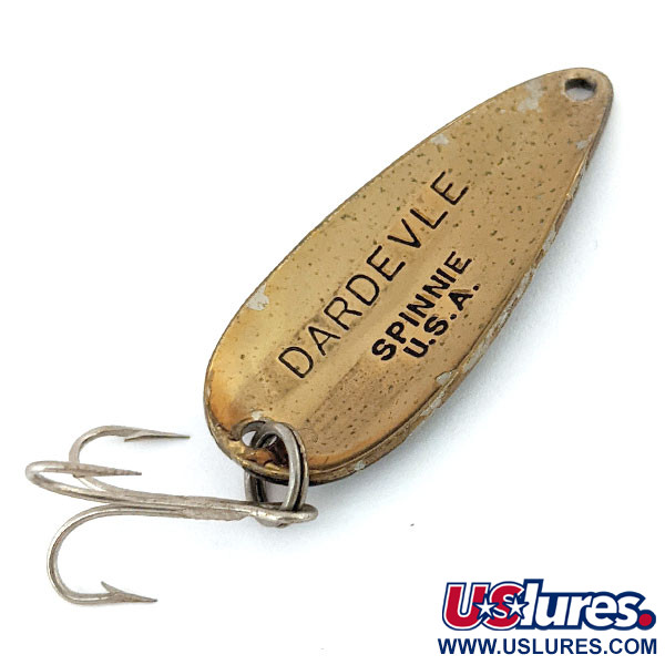 Vintage  Eppinger Dardevle Spinnie, 1/3oz Black / Bronze (Brass) fishing spoon #13916