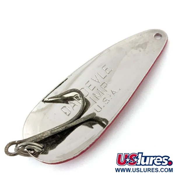 Vintage  Eppinger Dardevle Imp, 2/5oz Red / White / Nickel fishing spoon #13918