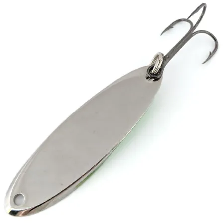 Vintage Acme Kastmaster UV, 3/8oz Nickel / Green fishing spoon #15901