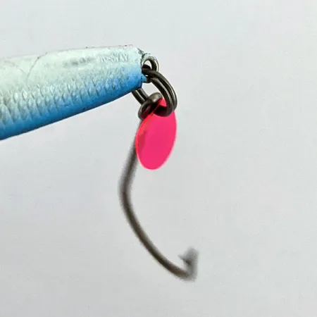 Vintage Sølvkroken Stingsilda, 2/5oz White / Light Blue fishing spoon #13937