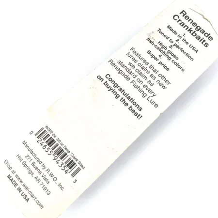 Renegade Deep Crank Shad, 2/5oz fishing lure #13957