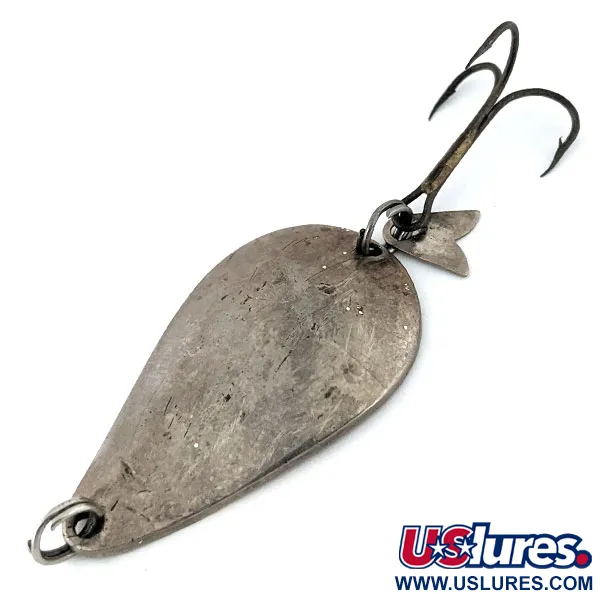 Vintage  Acme K.O. Wobbler , 3/4oz Matte Brass / Silver fishing spoon #13974