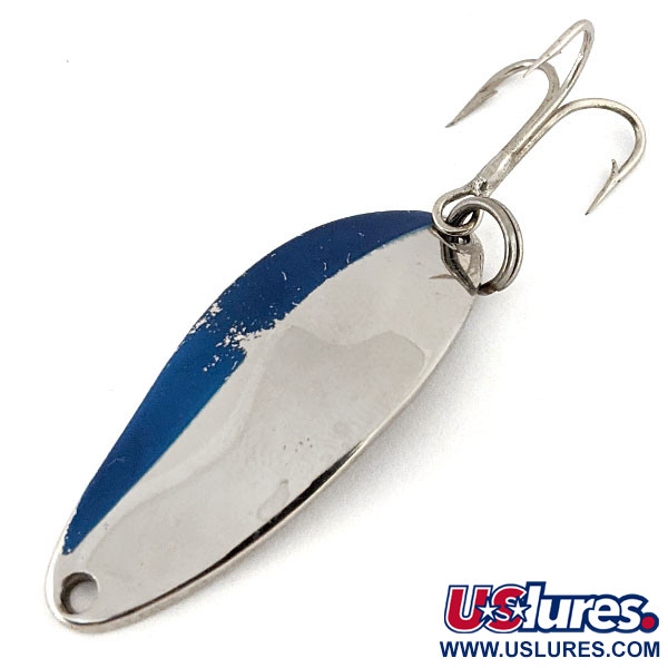 Vintage   Little Cleo Seneca, 1/4oz Nickel / Blue fishing spoon #13980