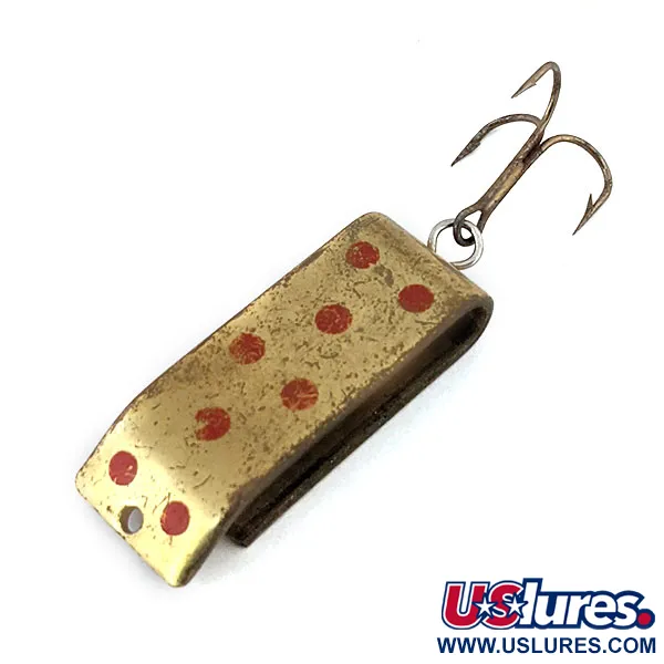 Vintage   ​Jake's Lures Lil Jake , 1/3oz Gold / Red fishing spoon #13981