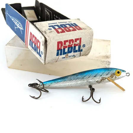 Vintage Rebel Floater (1960s), 3/32oz Silver fishing lure #13990