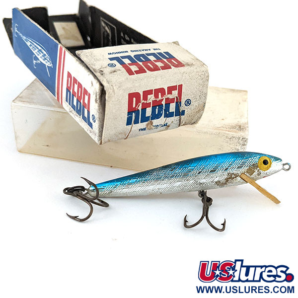   Vintage Rebel Floater (1960s), 3/32oz Silver fishing lure #13990