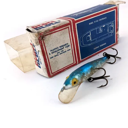 Vintage Rebel Floater (1960s), 3/32oz Silver fishing lure #13990