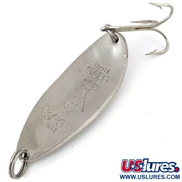 Vintage Seneca Little Cleo (Hula Girl), 2/3oz Nickel fishing spoon #13993