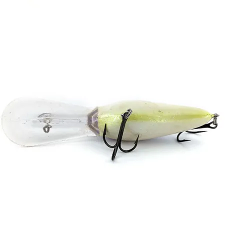 Vintage Norman DD22, 1oz White / Blue / Light Blue Glitter fishing lure #14019