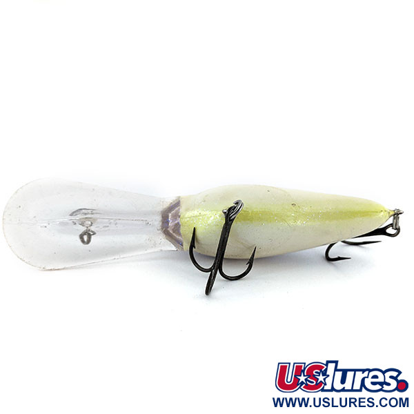 Vintage   Norman DD22, 1oz White / Blue / Light Blue Glitter fishing lure #14019