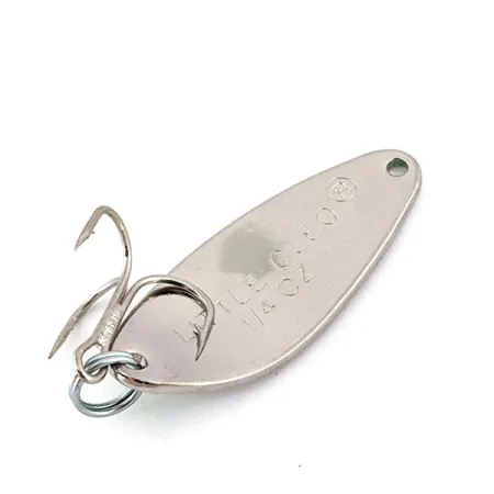 Vintage Acme Little Cleo, 1/4oz Nickel / Green fishing spoon #14026