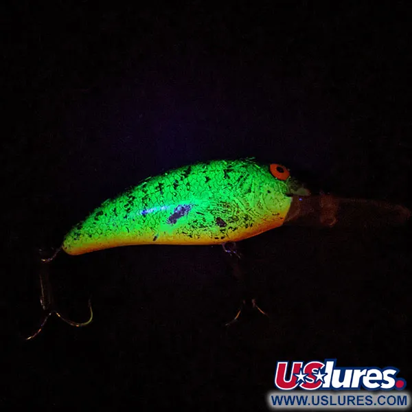 Vintage Bomber model 7A baby striper UV, 1/2oz fishing lure #14027