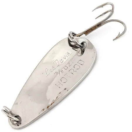 Vintage Luhr Jensen Les Davis Hotrod, 2/5oz Nickel / Red fishing spoon #14031