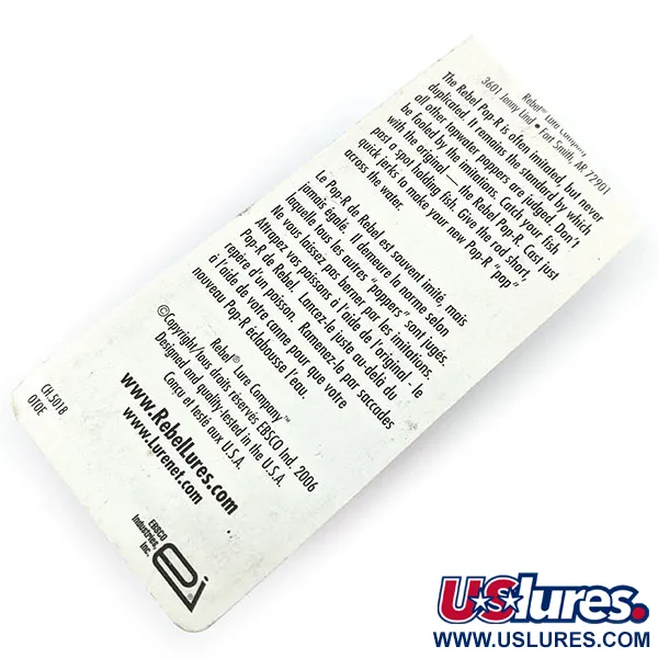   Rebel Mag Pop-R, 2/5oz S (Silver) fishing lure #17439