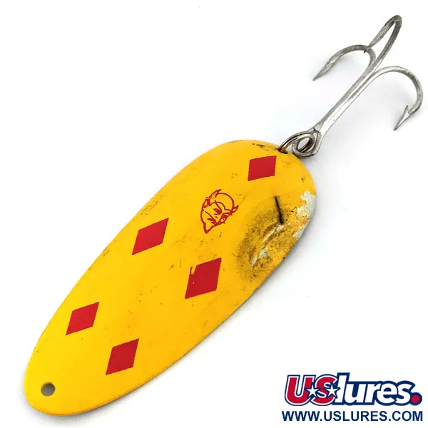 Vintage  Eppinger Dardevle Huskie Junior , 2oz Five of Diamonds fishing spoon #14035