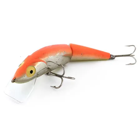 Vintage The Producers Finnigan's Minnow Jointed , 1/2oz Silver / Chartreuse / Orange fishing lure #14038