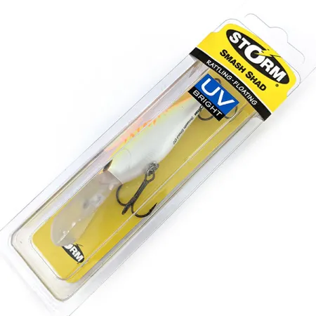 Vintage Storm Smash Shad UV, 2/5oz UV Glow in UV light, Fluorescent fishing lure #15888