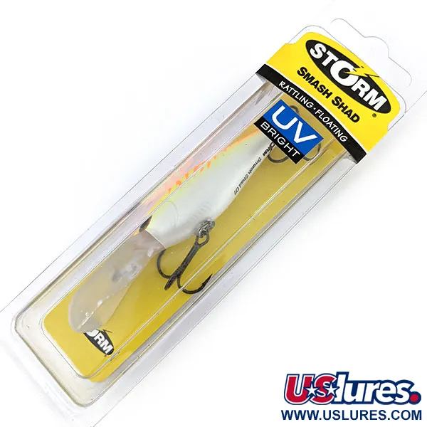 Vintage   Storm Smash Shad UV, 2/5oz UV Glow in UV light, Fluorescent fishing lure #15888