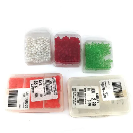Cabela's Beads, Red / White / Dark Red / Green fishing #14057