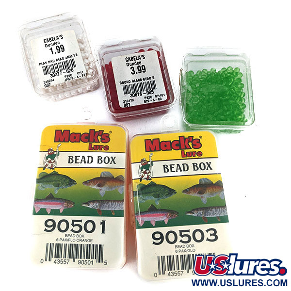  Cabela's Beads,  Red / White / Dark Red / Green fishing #14057