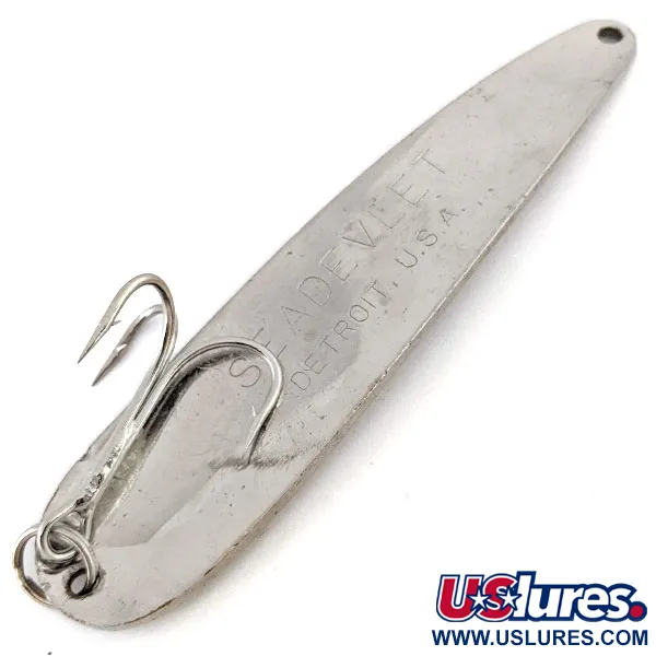 Vintage  Eppinger Dardevle Seadevlet, 1 1/3oz Nickel fishing spoon #14064