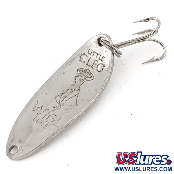 Vintage  Seneca Little Cleo (Hula Girl), 1/3oz Nickel fishing spoon #14075