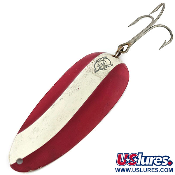 Vintage  Eppinger Dardevle Huskie Junior, 2oz Red / White / Nickel fishing spoon #14086