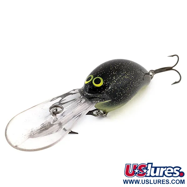 Vintage Norman DD22, 1oz Black / Chartreuse fishing lure #14091