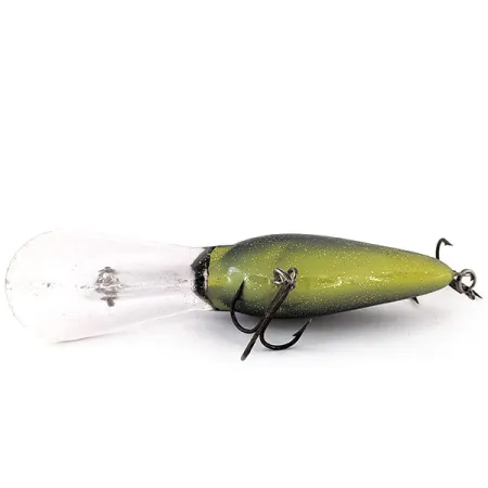 Vintage Norman DD22, 1oz Black / Chartreuse fishing lure #14091