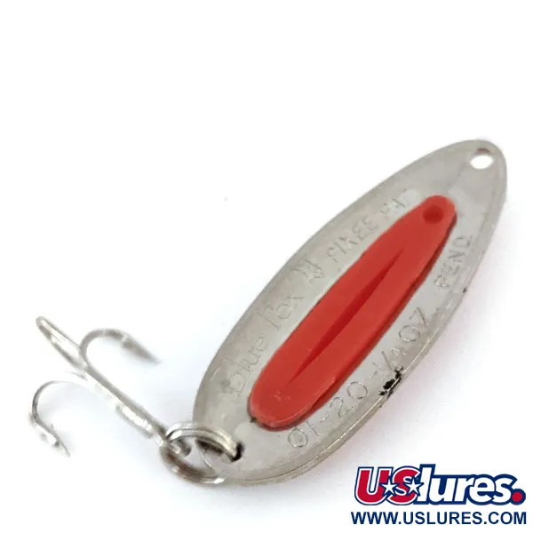 Vintage   Blue Fox Pixee UV, 1/4oz Hammered Nickel / Pink fishing spoon #14092