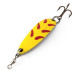 Vintage  Luhr Jensen Krocodile, 1/3oz Yellow / Red / Nickel fishing spoon #14094